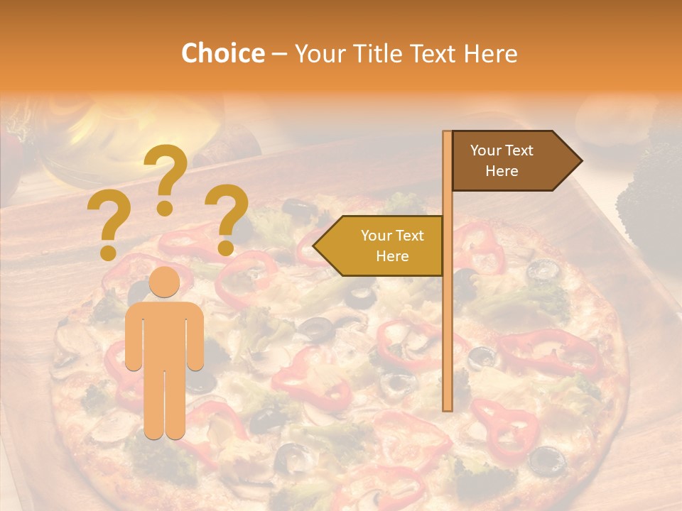 Cheese Pizza Food PowerPoint Template