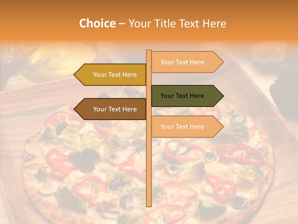Cheese Pizza Food PowerPoint Template