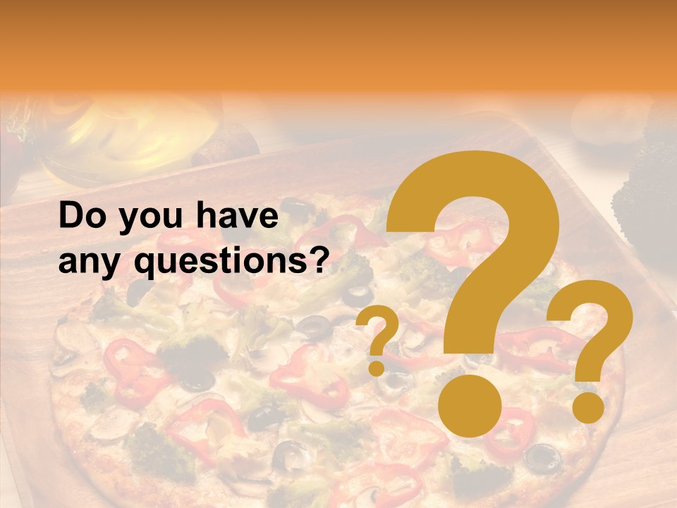 Cheese Pizza Food PowerPoint Template