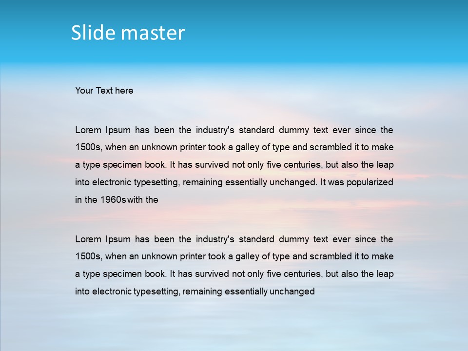 Wallpaper Waves Sunny PowerPoint Template