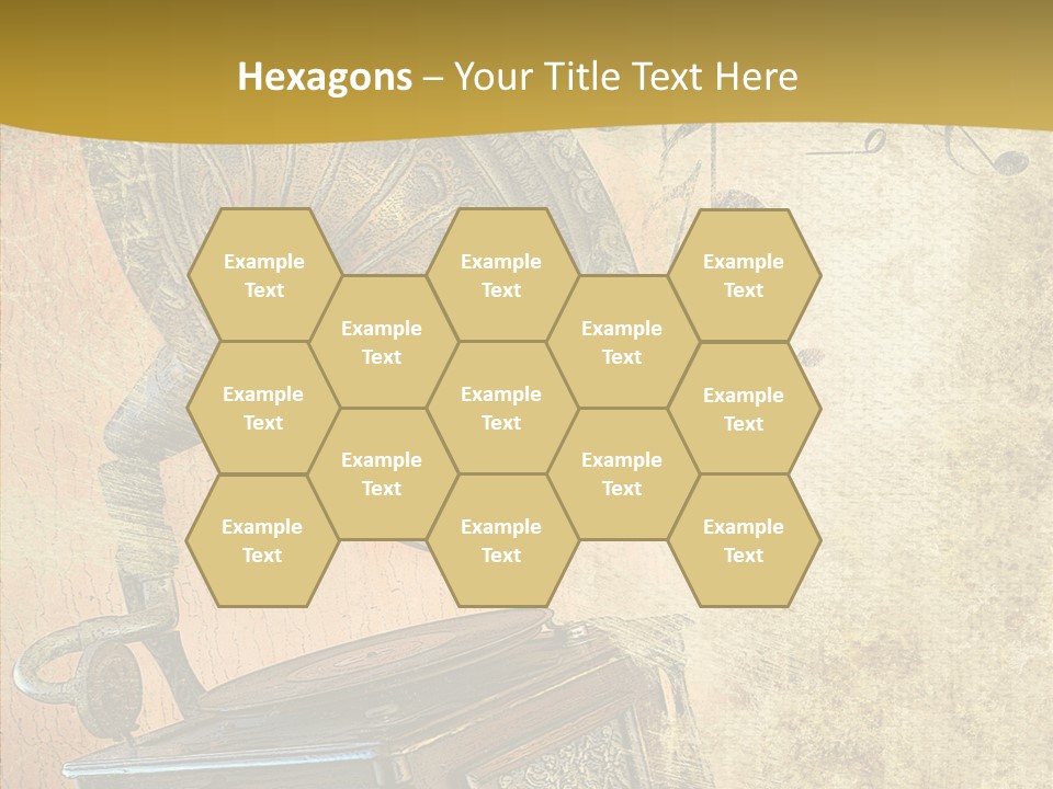 Isolated Illustration Gramophone PowerPoint Template