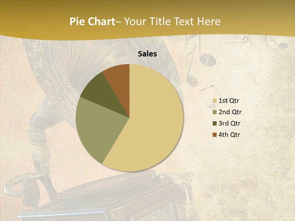Isolated Illustration Gramophone PowerPoint Template