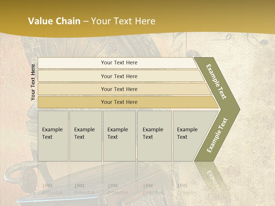 Isolated Illustration Gramophone PowerPoint Template
