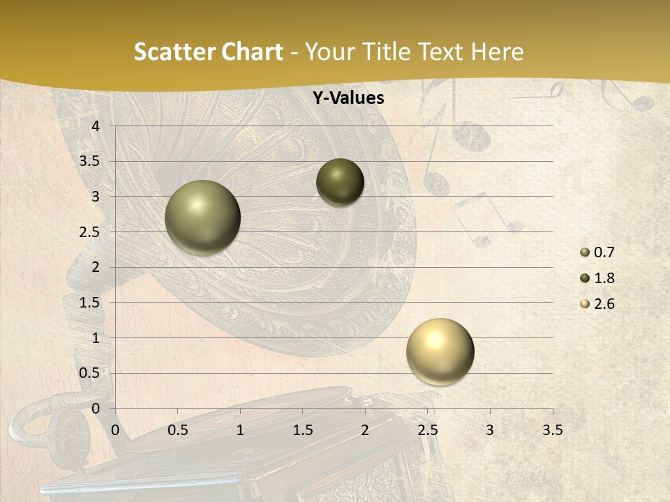 Isolated Illustration Gramophone PowerPoint Template