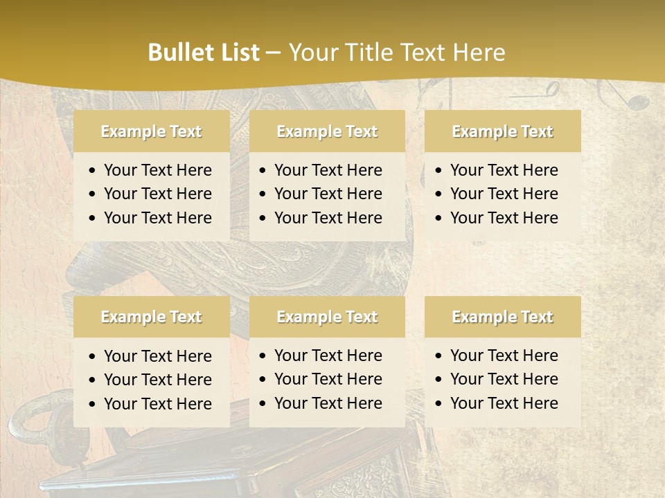 Isolated Illustration Gramophone PowerPoint Template