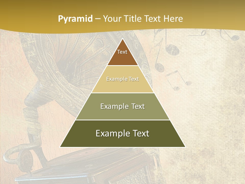 Isolated Illustration Gramophone PowerPoint Template