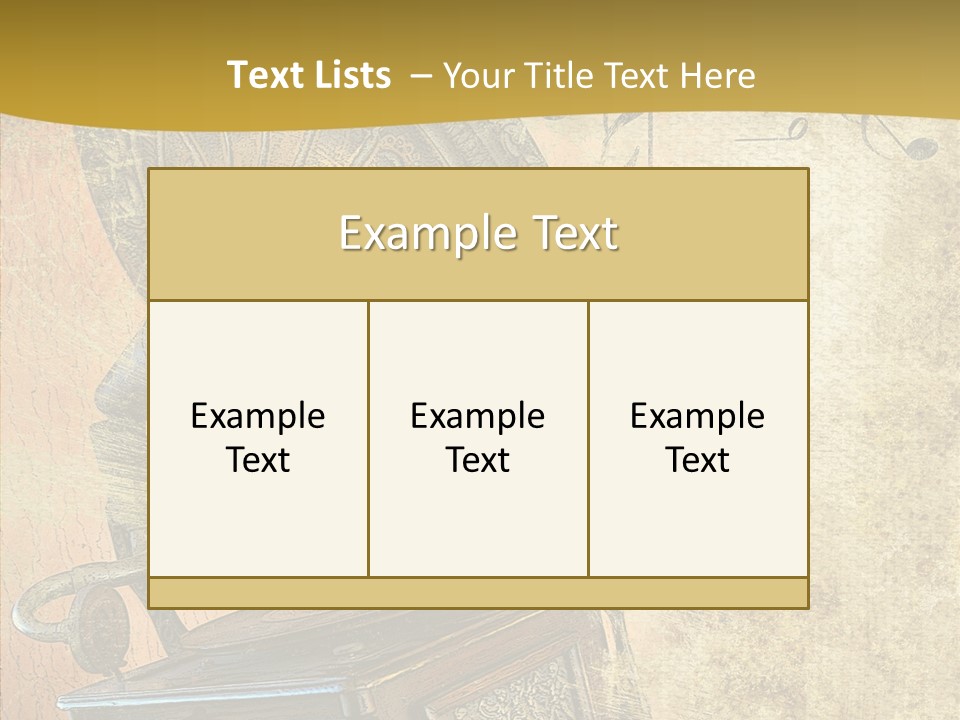 Isolated Illustration Gramophone PowerPoint Template
