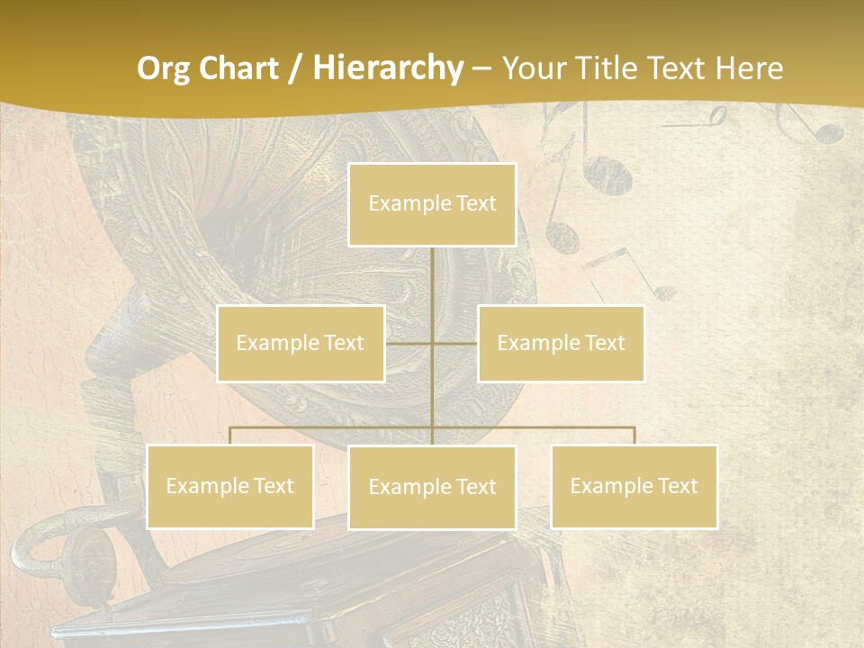 Isolated Illustration Gramophone PowerPoint Template