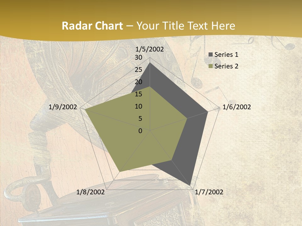 Isolated Illustration Gramophone PowerPoint Template