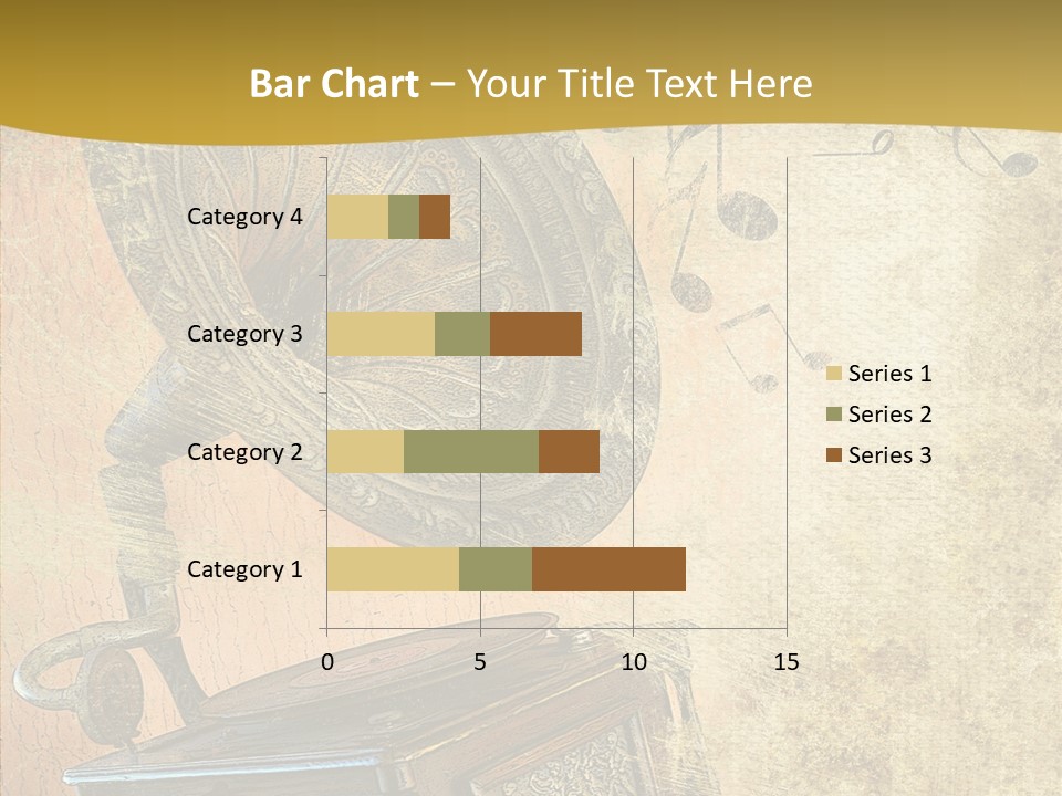 Isolated Illustration Gramophone PowerPoint Template