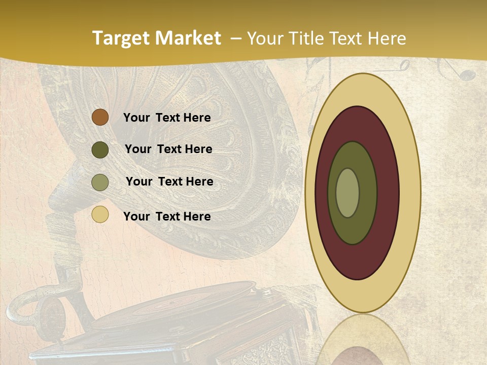 Isolated Illustration Gramophone PowerPoint Template