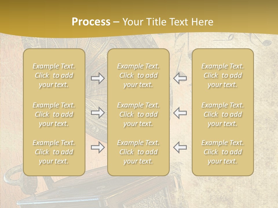 Isolated Illustration Gramophone PowerPoint Template