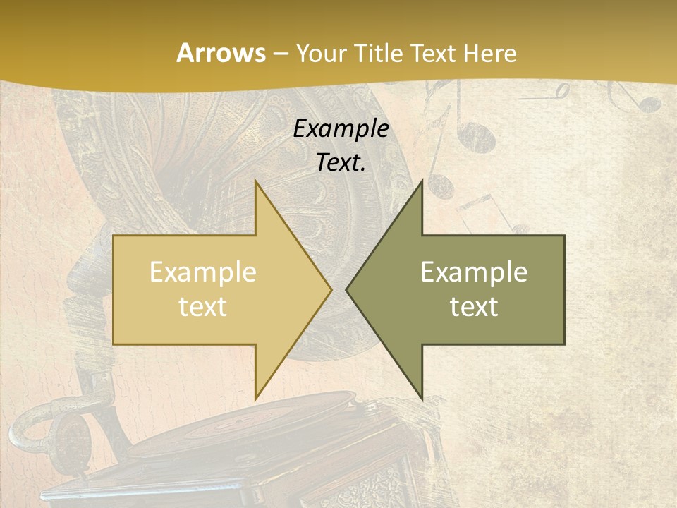 Isolated Illustration Gramophone PowerPoint Template