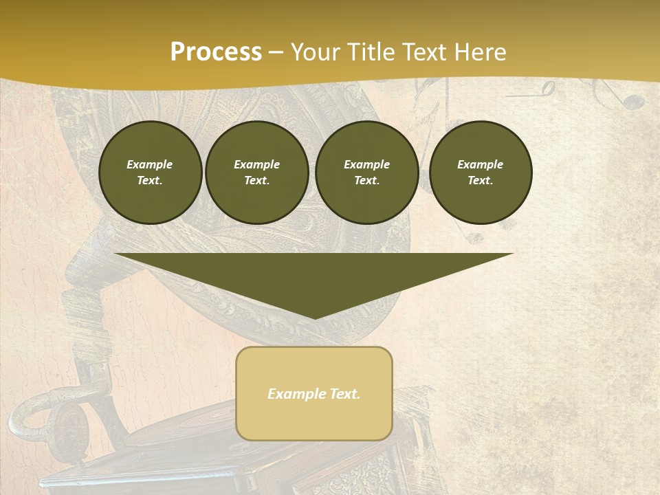 Isolated Illustration Gramophone PowerPoint Template