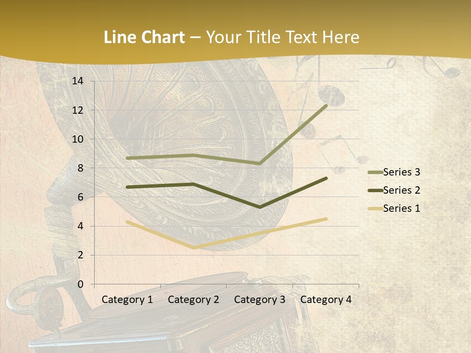 Isolated Illustration Gramophone PowerPoint Template