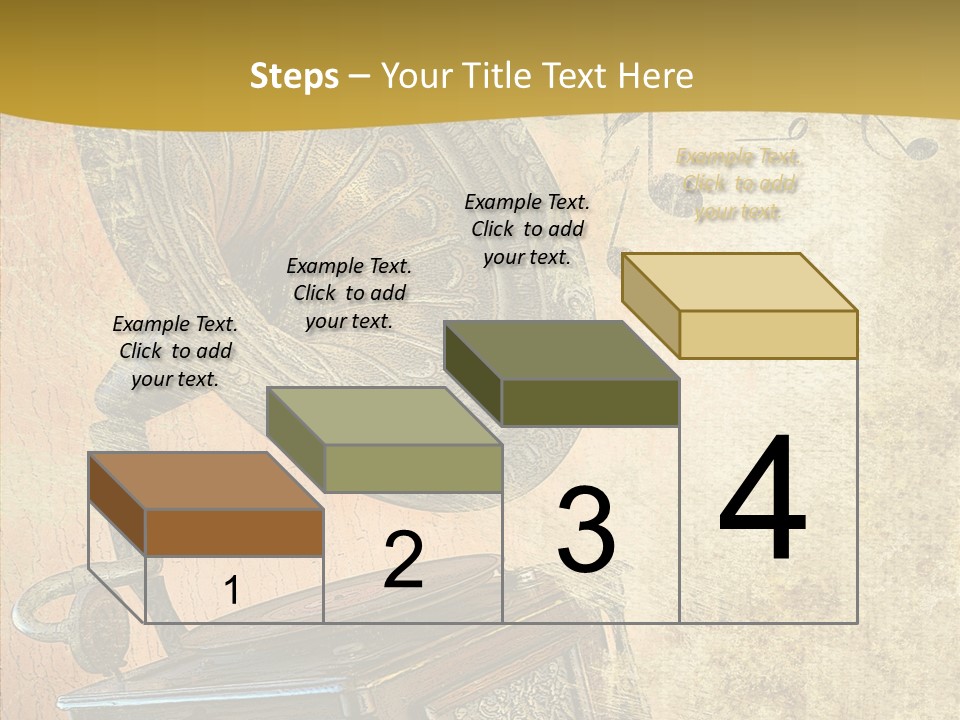 Isolated Illustration Gramophone PowerPoint Template