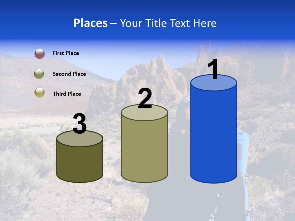Chinese Volcano Hiking PowerPoint Template