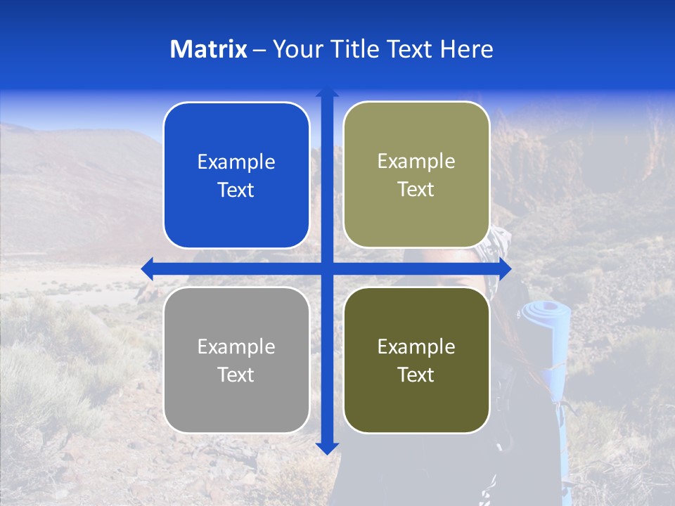 Chinese Volcano Hiking PowerPoint Template