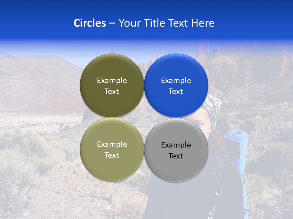 Chinese Volcano Hiking PowerPoint Template