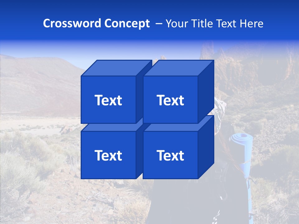 Chinese Volcano Hiking PowerPoint Template