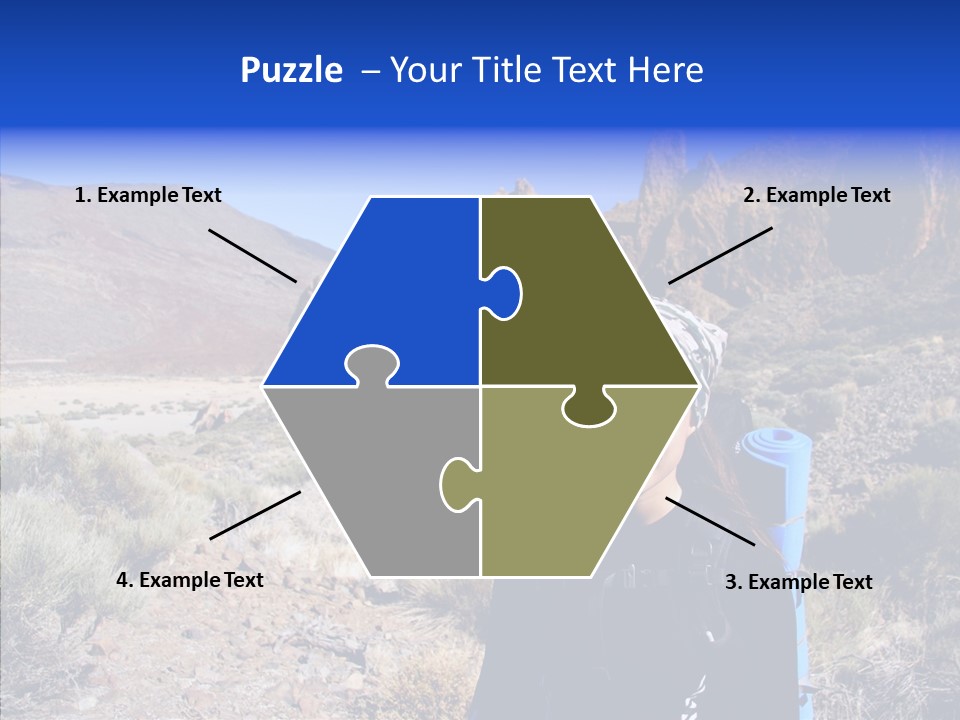 Chinese Volcano Hiking PowerPoint Template
