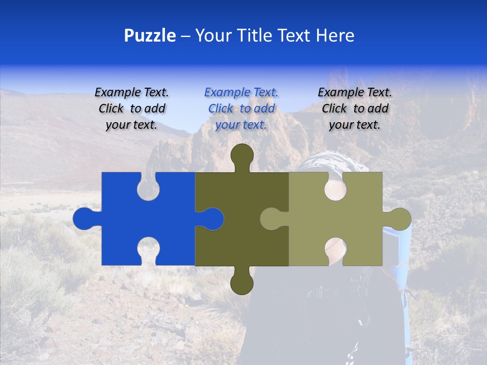 Chinese Volcano Hiking PowerPoint Template