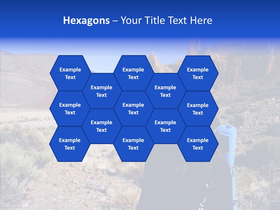 Chinese Volcano Hiking PowerPoint Template