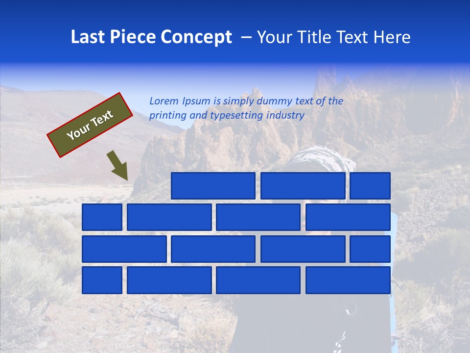 Chinese Volcano Hiking PowerPoint Template