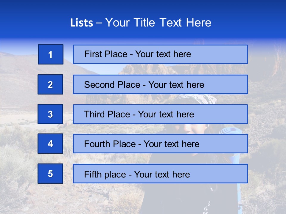 Chinese Volcano Hiking PowerPoint Template