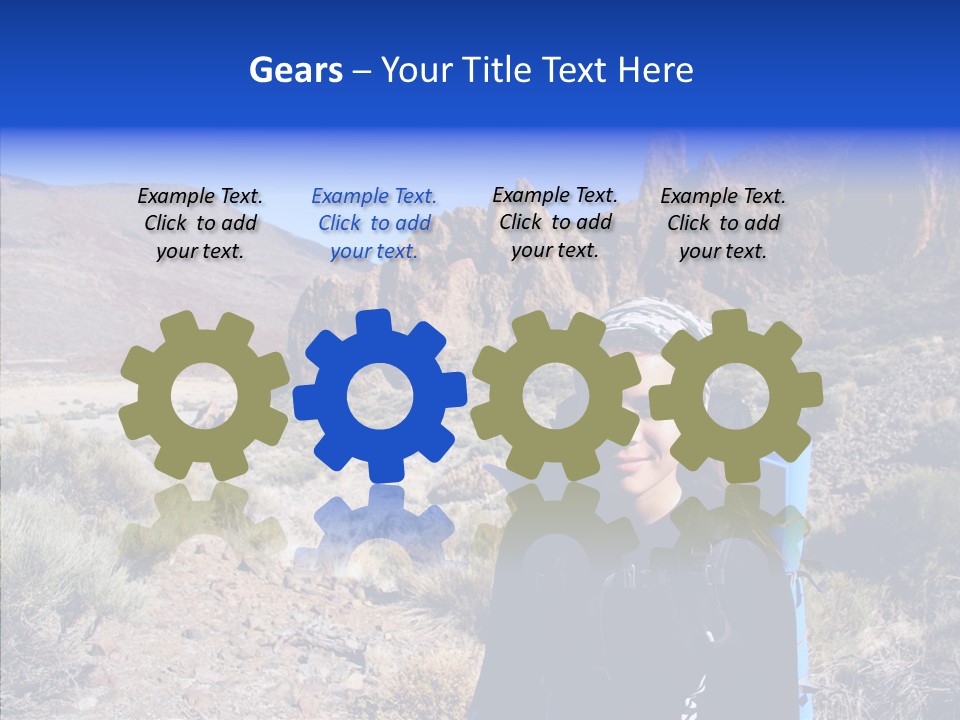 Chinese Volcano Hiking PowerPoint Template