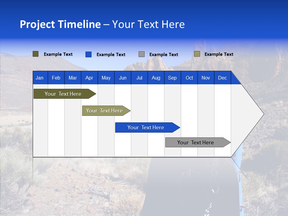 Chinese Volcano Hiking PowerPoint Template