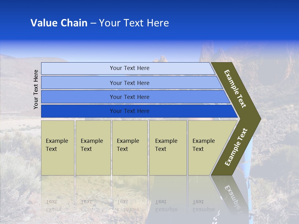 Chinese Volcano Hiking PowerPoint Template