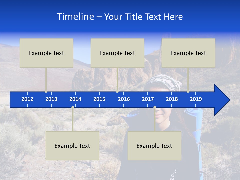 Chinese Volcano Hiking PowerPoint Template