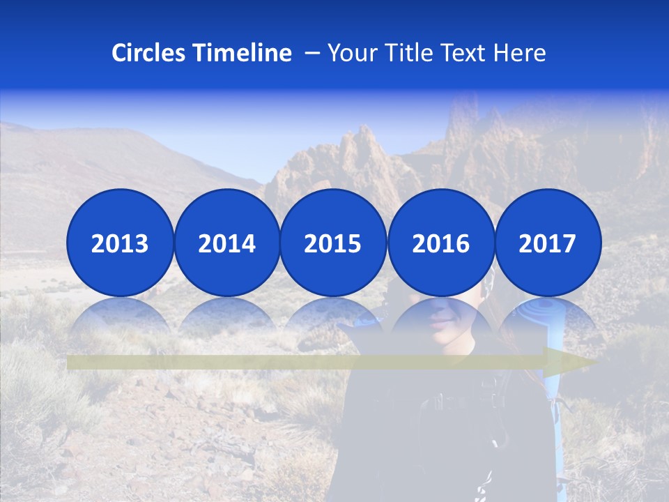 Chinese Volcano Hiking PowerPoint Template