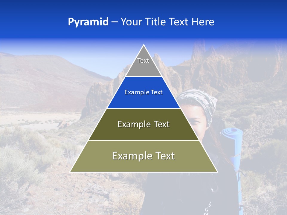 Chinese Volcano Hiking PowerPoint Template