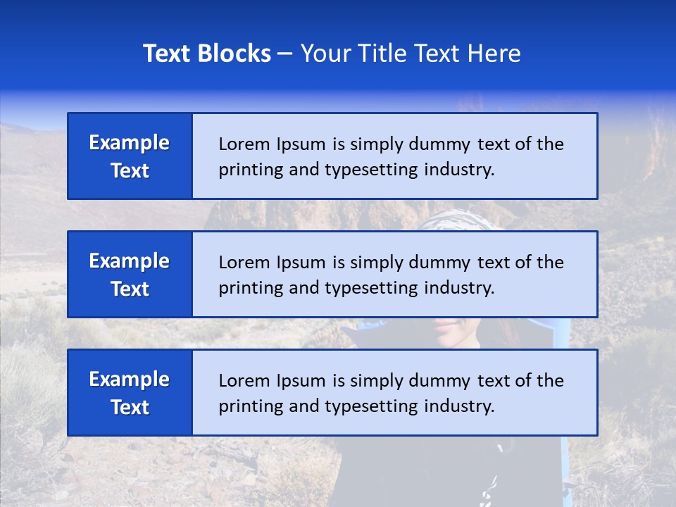 Chinese Volcano Hiking PowerPoint Template