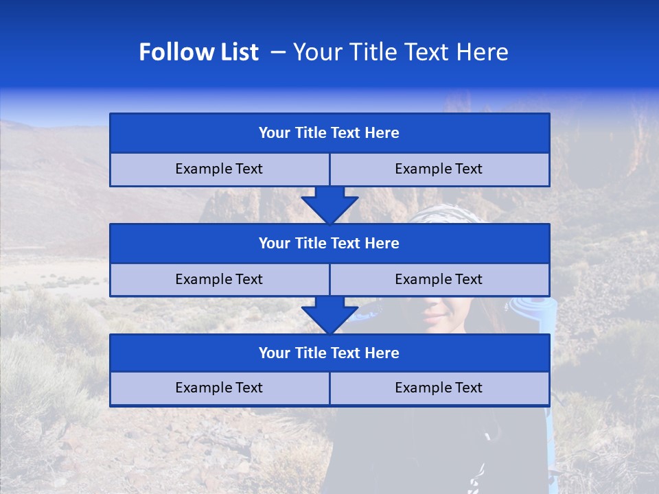 Chinese Volcano Hiking PowerPoint Template