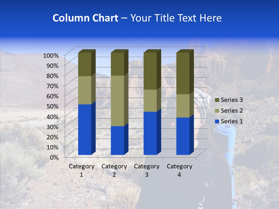 Chinese Volcano Hiking PowerPoint Template
