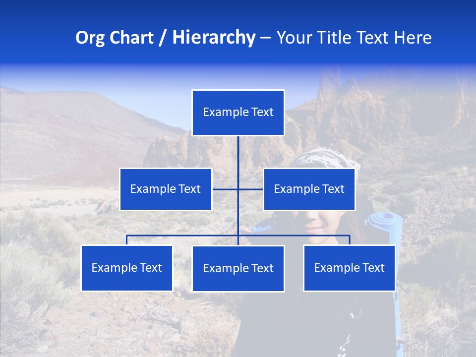 Chinese Volcano Hiking PowerPoint Template