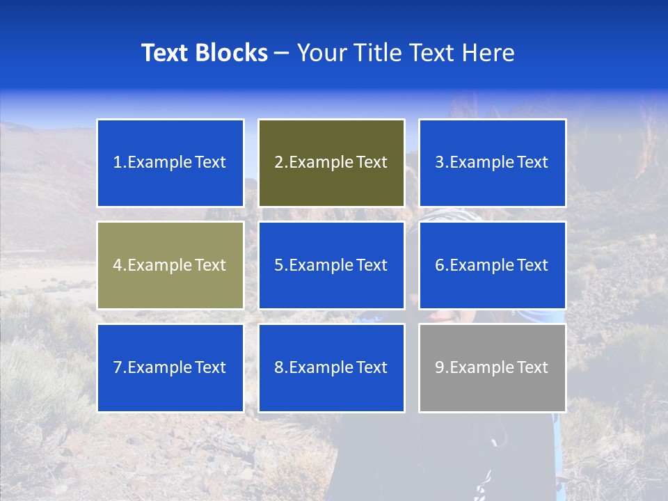 Chinese Volcano Hiking PowerPoint Template