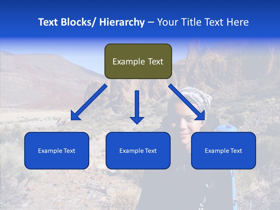 Chinese Volcano Hiking PowerPoint Template