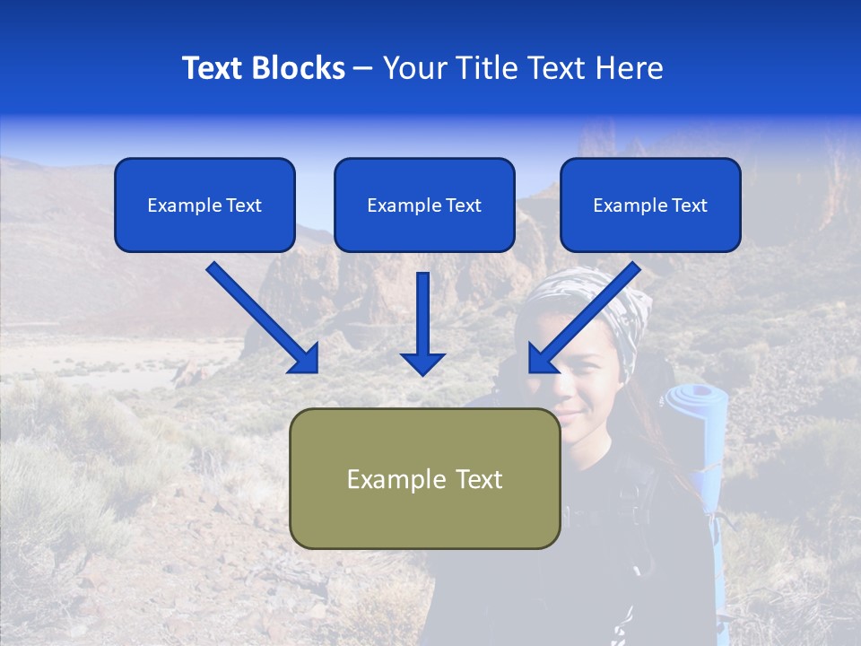 Chinese Volcano Hiking PowerPoint Template