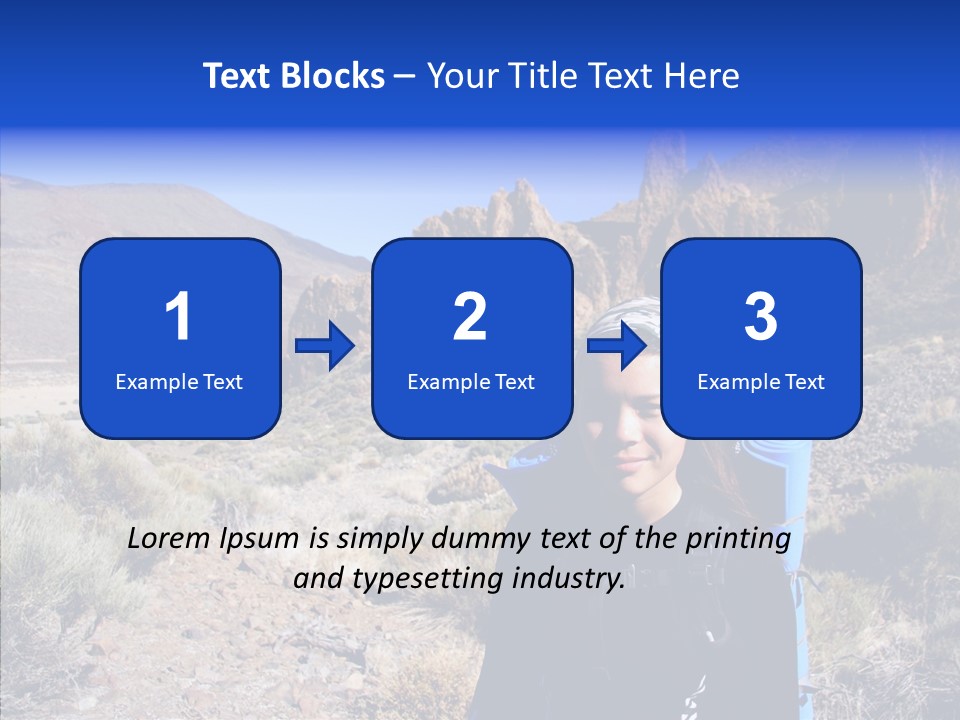 Chinese Volcano Hiking PowerPoint Template