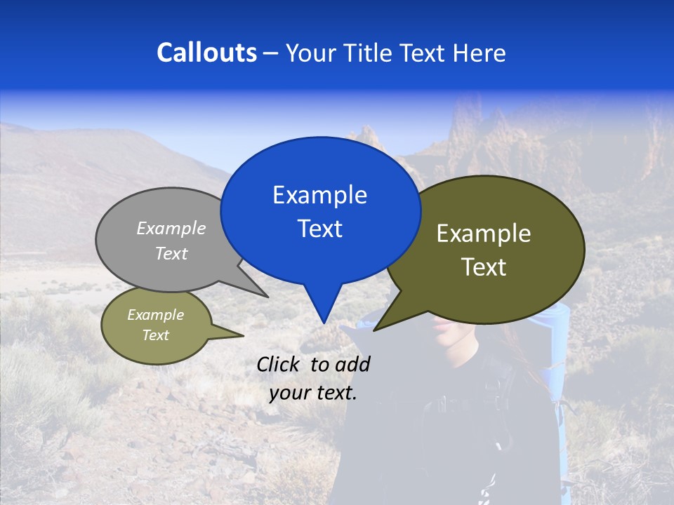 Chinese Volcano Hiking PowerPoint Template