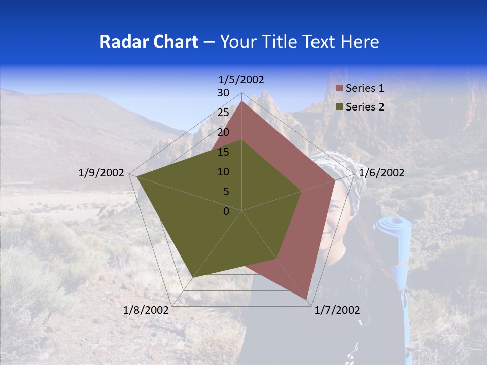 Chinese Volcano Hiking PowerPoint Template