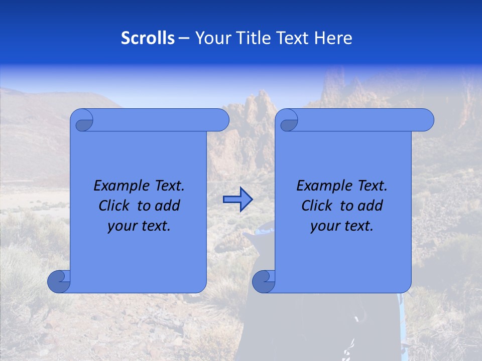 Chinese Volcano Hiking PowerPoint Template