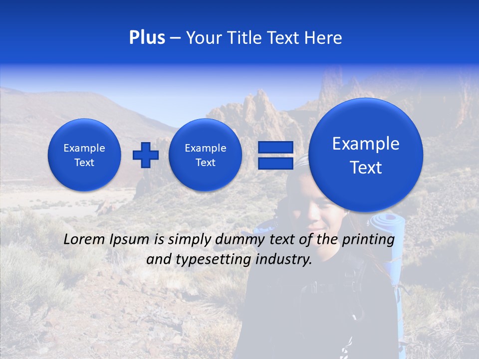 Chinese Volcano Hiking PowerPoint Template