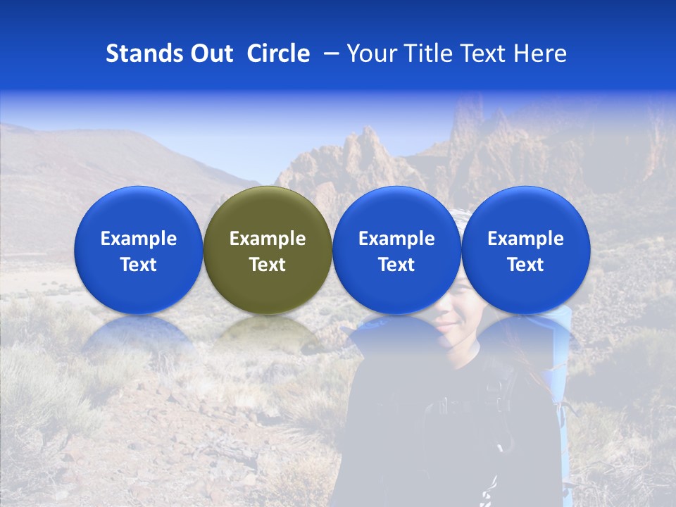 Chinese Volcano Hiking PowerPoint Template