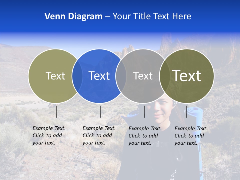 Chinese Volcano Hiking PowerPoint Template