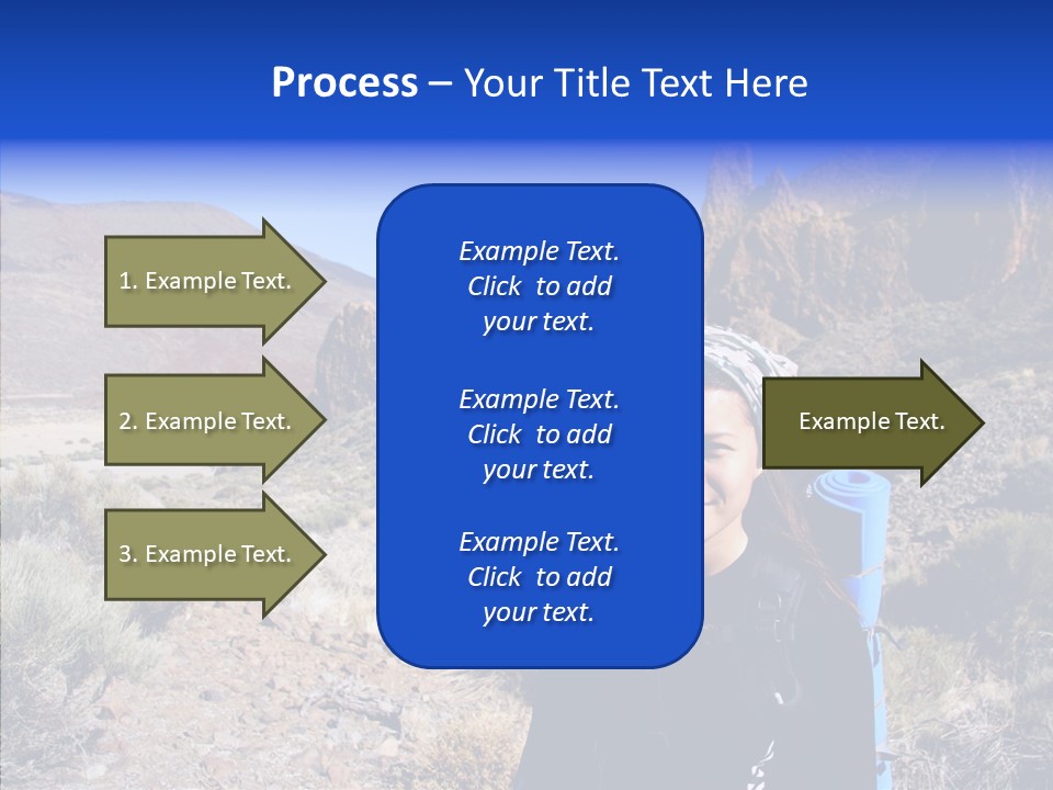 Chinese Volcano Hiking PowerPoint Template